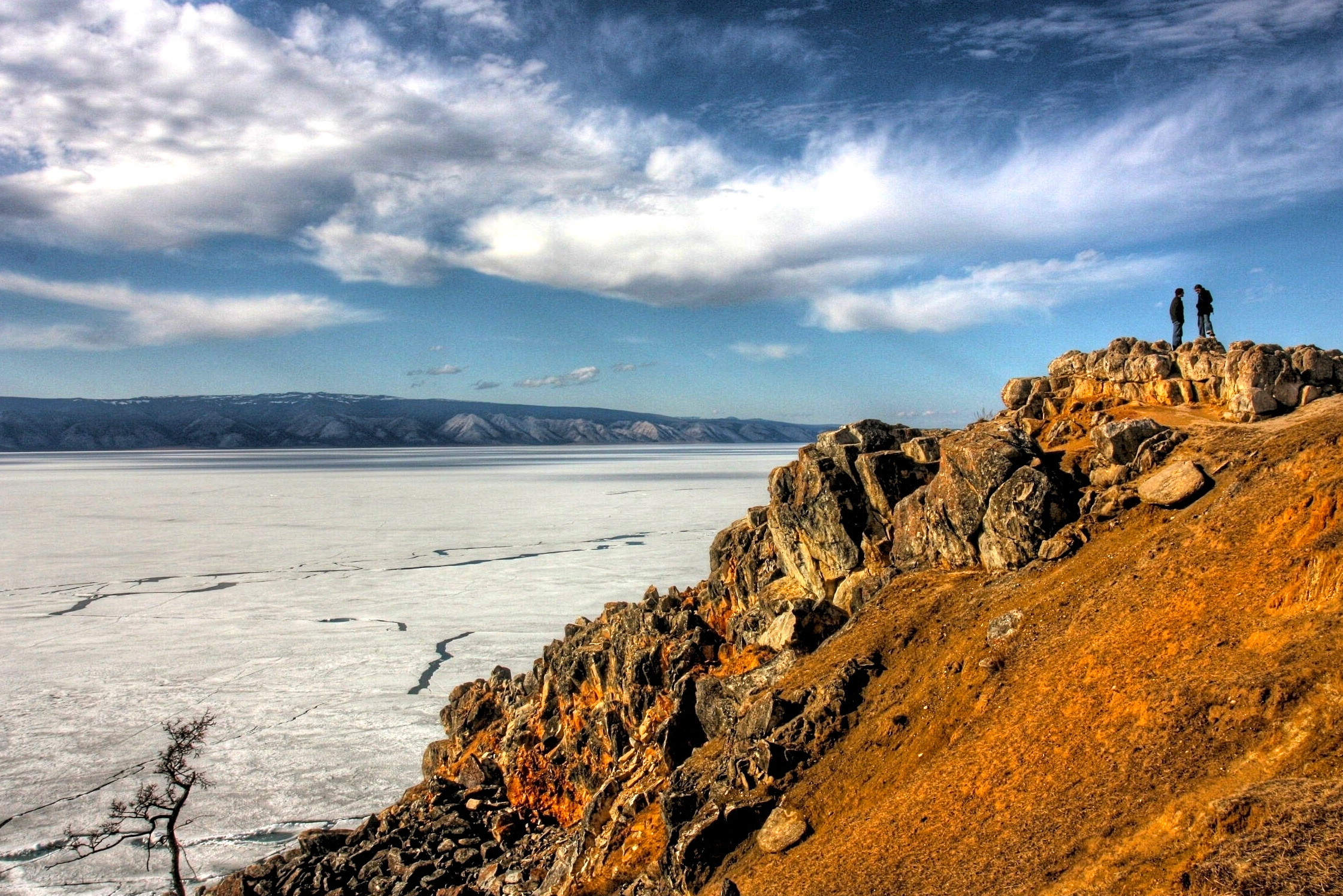 Olkhon is the largest island in Lake Baikal and the third-largest lake-bound island in the world.